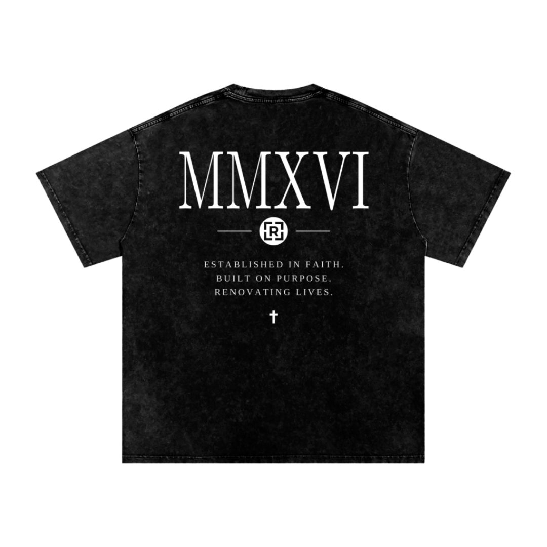 ESTABLISHED - 10th Anniversary Edition (Snow Washed Oversized Cotton T-Shirt) — PREORDER