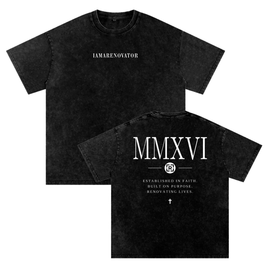 ESTABLISHED - 10th Anniversary Edition (Snow Washed Oversized Cotton T-Shirt) — PREORDER